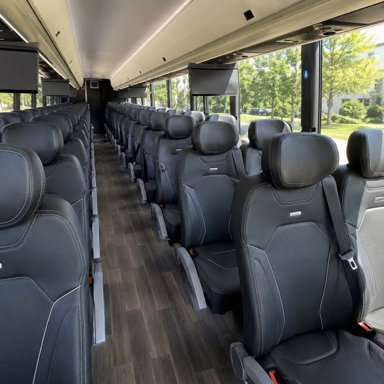 lawton charter bus rental interior